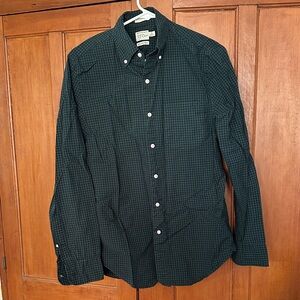 J. Crew EUC Dark Green Checked Shirt Men’s S